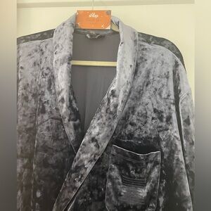 Savage x fenty robe velvet Navy blue size M